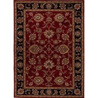 Hand tufted Traditional Oriental Pattern Red/ Orange Rug (5 X 8)