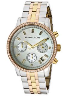 Michael Kors MK5650  Watches,Womens Chronograph White Mother Of Pearl Dial Tri Tone Stainless Steel, Chronograph Michael Kors Quartz Watches