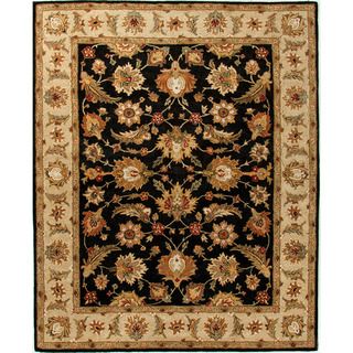 Hand tufted Traditional Oriental Gray/ Black Rug (10 X 14)