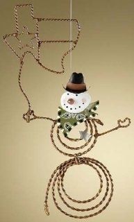 8.5" Snowman Lasso Texas Cowboy Western Christmas Ornament #26218   Decorative Hanging Ornaments