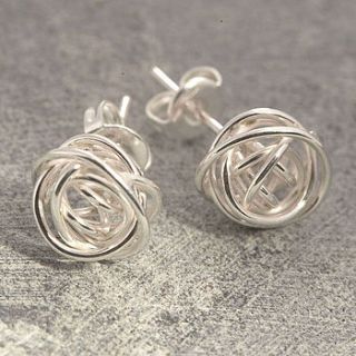 nest silver stud earrings by otis jaxon silver and gold jewellery