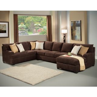 Furniture Of America Zian 3 piece Modern Micro Denier Upholstery Sectional