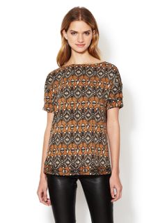 Geo Boatneck Dolman Sleeve Top by Miha