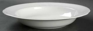 Royal Doulton Profile Large Fruit Bowl, Fine China Dinnerware   All White,Emboss
