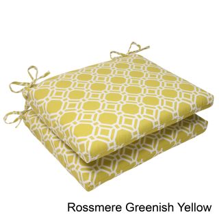 Pillow Perfect Rossmere Outdoor Squared Seat Cushions (set Of 2)