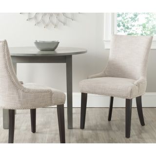 Safavieh Lester Grey Viscose Blend Dining Chair (set Of 2)