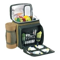 Picnic At Ascot Eco Picnic Cooler For Two With Blanket Forest Green