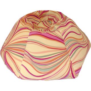 Gold Medal Xxl Suede Swirl Print Bean Bag Multicolor Size Jumbo