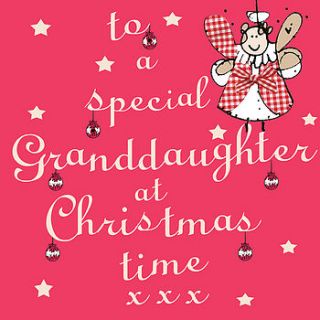 special granddaughter christmas card by laura sherratt designs