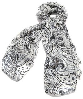 large pure silk scarf 'paisley' by wonderland boutique