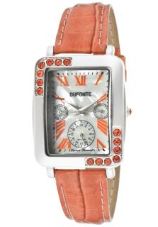 Dufonte 73008COR  Watches,Womens Light Gray Dial Coral leather, Casual Dufonte Quartz Watches