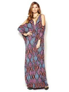 Jersey Cut Out Sleeve Dashiki Maxi Dress by Mara Hoffman