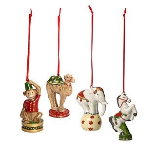Villeroy & Boch Nostalgic Ornaments Circus Animals Ornaments, Set of 4's
