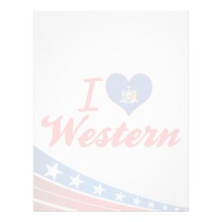 I Love Western, New York Letterhead Template