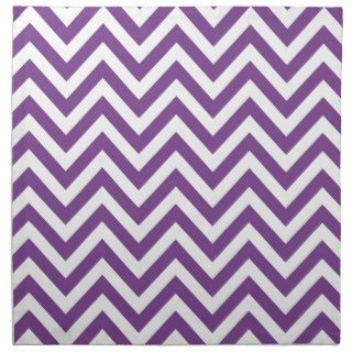 Zig Zag Purple and white striped Template Pattern Napkin