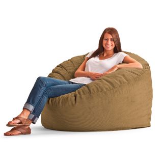 Comfort Research Fufsack Wide Wale Corduroy 4 foot Large Bean Bag Chair Brown Size Large