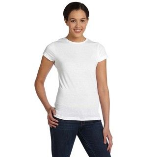 Juniors White Polyester T shirt