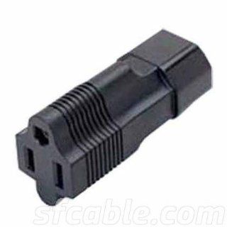 SF Cable, 3 prong Plug Adapter, USA NEMA 5 15R to IEC 60320 C14 Computers & Accessories