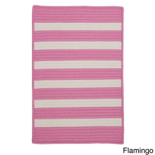 Colonial Mills Striped Out Indoor/ Outdoor Area Rug (8 X 10) Pink Size 8 x 10