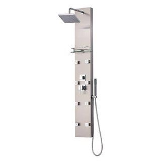 Serenity Lifestyle Shower Panel By Valore Full Stainless Steel Matte Finished Casing Features "rainfall" shower experience.   Shower Towers  