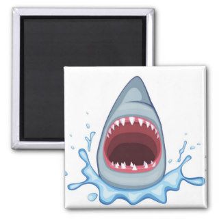 vectorstock_383155 Cartoon Shark Teeth hungry Refrigerator Magnets