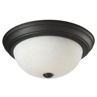 Athena Matte Black 2 light Flush mount Ceiling Fixture