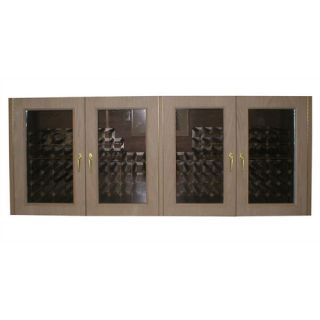 Oak Wine Cooler Credenza with Glass Doors