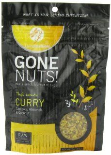 Living Intentions Gone Nuts, Thai Curry Cashews, Almonds and Coconut, 3 Ounce Grocery & Gourmet Food