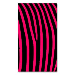 Hot Pink Zebra Stripes Business Cards