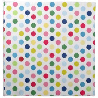 Rainbow polka dots napkins