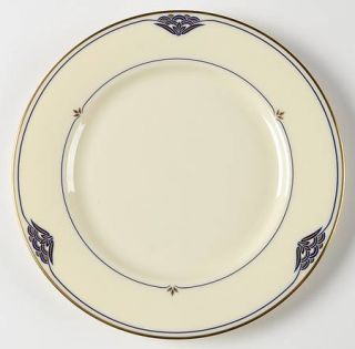 Gorham Florentine Lapis Salad Plate, Fine China Dinnerware   Blue Bands And Scal