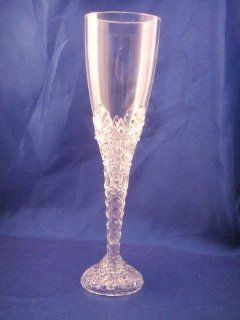 12 Plastic Acrylic Champagne Flutes Glasses 8" Tall   Clear Kitchen & Dining