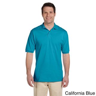 Jerzees Jerzees Mens 50/50 Spotsheild Jersey Polo Shirt Blue Size XXL