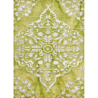 Hand knotted Transitional Tone On Tone Pattern Green Rug (8 X 11)