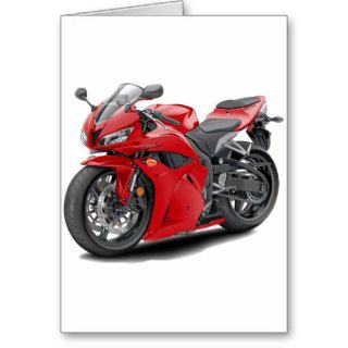CBR 600 Red Bike Cards