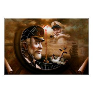 NEWS & TWO Map 4 Captain or TWO Sea Captain Poster