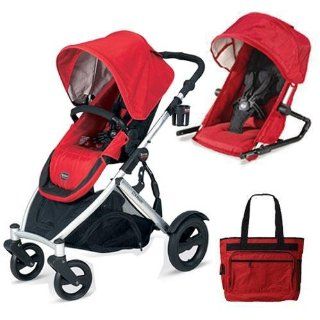 Britax B Ready Stroller and 2nd Seat   Red  Standard Baby Strollers  Baby
