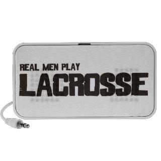 Real Men Play Lacrosse Portable Speaker