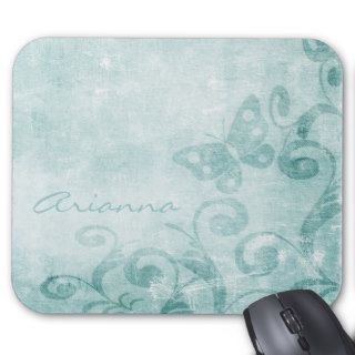 Personalized Blue Butterfly Mousepads