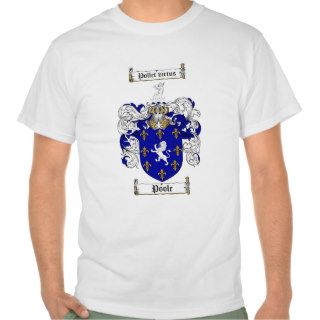 Poole Family Crest   Poole Coat of Arms T Shirt