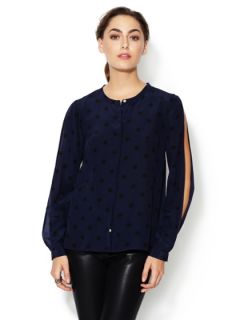 Silk Open Sleeve Blouse by The Letter