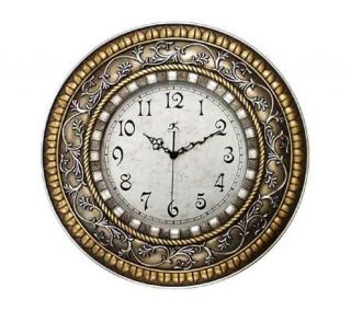 Goldtone/Silvertone Opulent Wall Clock by Infinity —