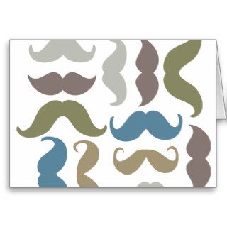 Moustache greeting card