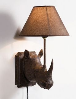 decorative rhino wall light by i love retro