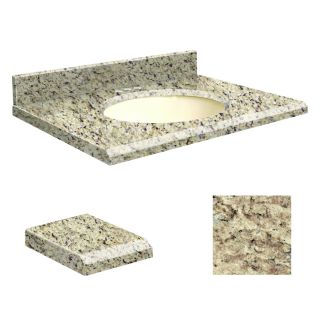 Transolid Giallo Ornamental Granite Undermount Single Basin Bathroom Vanity Top (Common 49 in x 19 in; Actual 49 in x 19 in)