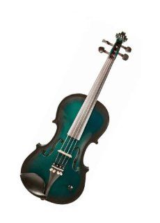 Barcus Berry Vibrato Acoustic Electric Violin   Metallic Green Burst Musical Instruments