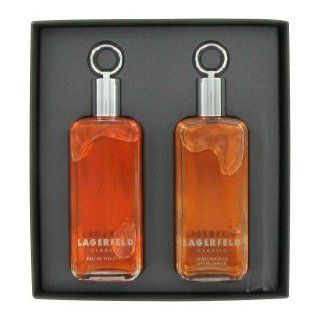 Lagerfeld Cologne Gift Set   4.2 oz Eau De Toilette Spray + 4.2 oz Aftershave by Karl Lagerfeld for Men  Fragrance Sets  Beauty
