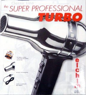 Elchim The Classic Line CHROME Super Professional Turbo 1800 Watts 2000HP Hair Dryer (MADE IN ITALY  Beauty