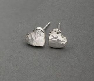 ripple pebble heart studs by latham & neve