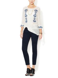 Cheetah Flocked Skinny Jean by Free People